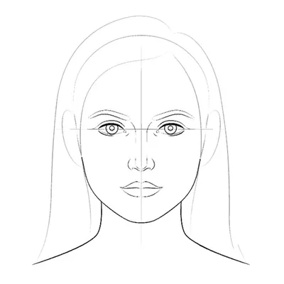 Рисунок-лицо девушки. | Рисунок лица, Рисунок, Лицо