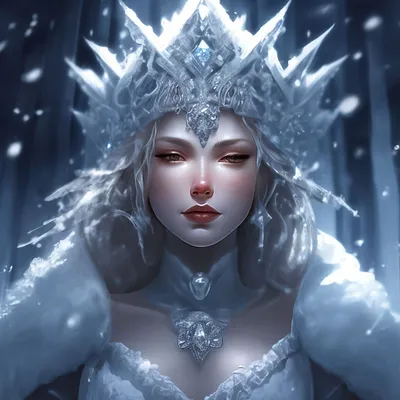 Лицо снежной королевы в холодной …» — создано в Шедевруме