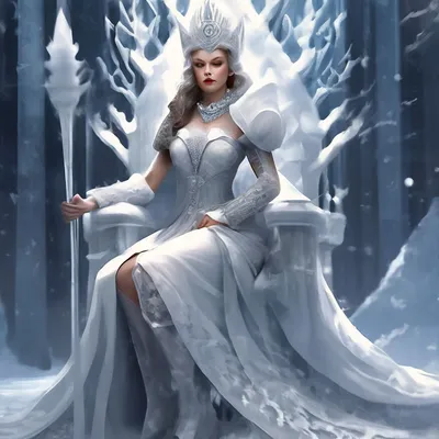 Снежная королева, статная красивая, …» — создано в Шедевруме