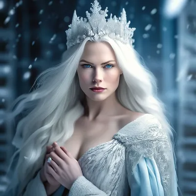 Снежная королева, девушка 30+, худое …» — создано в Шедевруме
