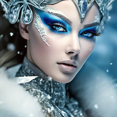 Крупным планом лицо снежной королевы…» — создано в Шедевруме