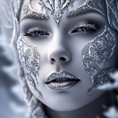 Снежная королева, лицо красивой …» — создано в Шедевруме