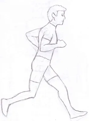 Рисунок карандашом человек в движении - 73 фото