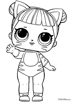 Раскраски «Куклы LOL» - «Кукла ЛОЛ малышка с косичками» | Cute coloring  pages, Lol dolls, Unicorn coloring pages