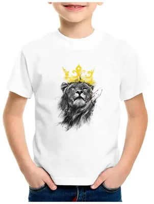 Мужская футболка со львом. Купить 3д футболку со львом