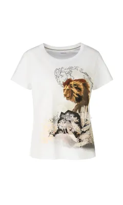 Мужская Футболка Лев детский рисунок | T-shirt «Lion kids art»