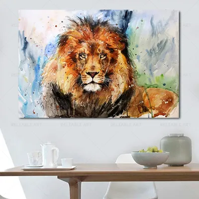 покрашенная голова льва, животное, лев, нарисованный png | PNGWing