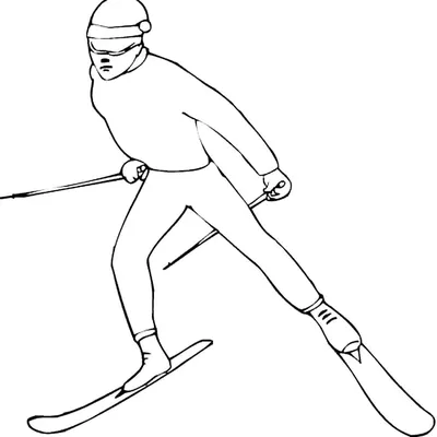 Рисунок лыжника карандашом - 58 фото