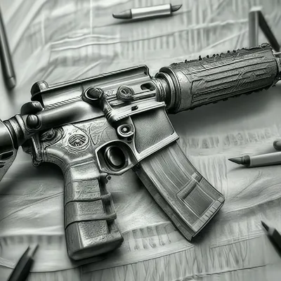 Макет автоматического карабина Colt M4A1 в масштабе 1:4 купить по цене 4890  руб. - ГанМодель.ру