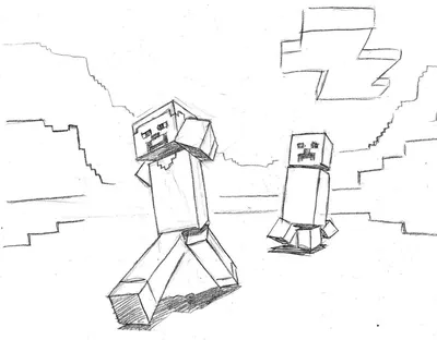 Minecraft рисунки арты (49 фото) » рисунки для срисовки на Газ-квас.ком