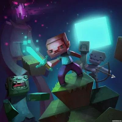 Игрок Minecraft ночью обороняется от враждебных мобов — Картинки и авы |  Картинки, Ночь, Основные цвета