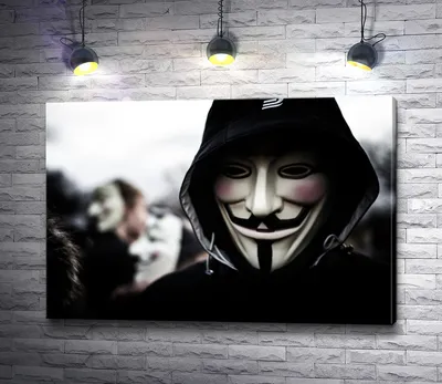 Купить Маска Анонимуса Anonymous золото, серебро оптом - Kalibri.top