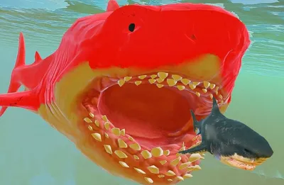 N80C Игрушка «Морское существо», раскрашенная вручную фигурка мегалодона  для купания и образовательных развлечений | AliExpress