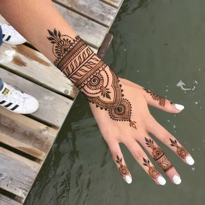Роспись хной, мехенди на руке (менди)/Mehndi Henna. - YouTube