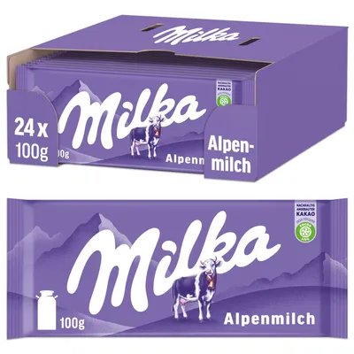 Milka \"Alpenmilch\" Milk Chocolate Bar 3.5 oz. - The Taste of Germany