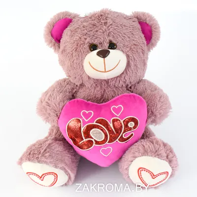 Мишка с сердцем медведь из натурального меха норки – заказать на Ярмарке  Мастеров – KX77ARU | Мягкие игрушки, Москва
