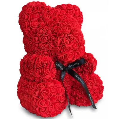 Мишка из алых 3D роз в подарочной упаковке медведь Тедди Красный купить в  Украине | leengery