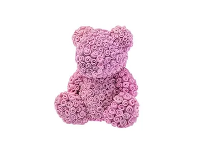 Бирюзовый мишка из роз за 1 490 руб. | Бесплатная доставка цветов по Москве