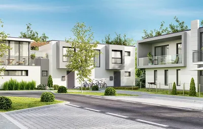 3d визуализация жилых многоквартирных домов с различными цветами, 3d проект  жилья, изолированный белый фон рендеринга, Hd фотография фото фон картинки  и Фото для бесплатной загрузки