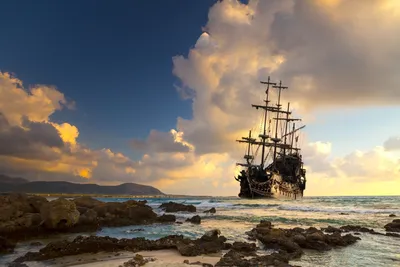 Изображение Пиратский корабль Море Реки Водопады Тропикал бриз Корабли и  маяки Разное Для подростков