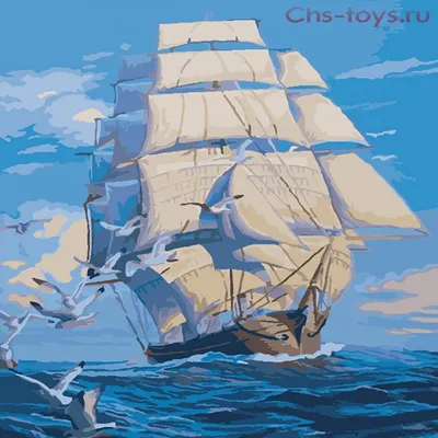 Картина море корабль в стиле ван …» — создано в Шедевруме