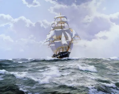 Модульная картина \"Корабль в море ночью\" – купить по низкой цене с  доставкой по России | Интернет-магазин модульных картин Picasso
