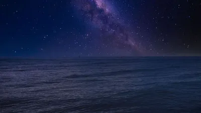 Обои море, небо, звезды, ночь, темный картинки на рабочий стол, фото  скачать бесплатно