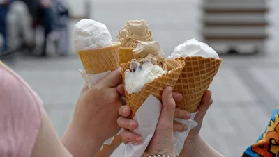 Набор Мороженого — стоковые фотографии и другие картинки Мороженое -  Мороженое, Ароматизированный лёд, Палка - iStock