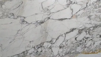 Мраморная плитка и слэбы из натурального мрамора Arabescato белого цвета