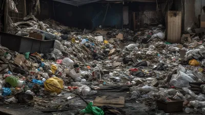 Это огромная куча мусора, горы мусора Стоковое Фото - изображение  насчитывающей гора, консервация: 172991622
