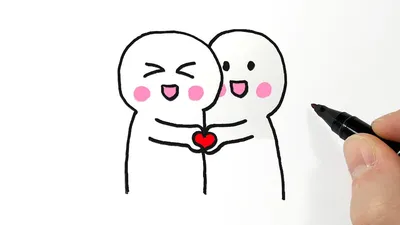 Как нарисовать РИСУНОК на День всех влюблённых, 14 февраля - YouTube