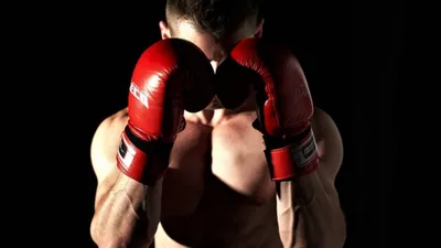 Человечек в красных боксёрских перчатках, аватар с боксёром — Картинки для  аватарки