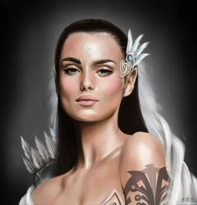 Эльфийка с чёрными волосами и татуировкой на плече — Фотки на аву | Черные  волосы, Эльфийка, Волосы