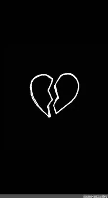 Черный фон с разбитым сердцем - 69 фото