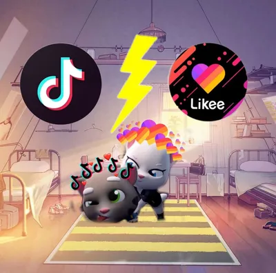 Likee VS Tik Tok | Розовые обои, Изображения неба, Обои