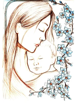 Красивый легкий рисунок для мамы на день матери (42 фото) » рисунки для  срисовки на Газ-квас.ком