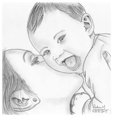 Рисунок ко Дню матери: лучшие примеры для срисовки