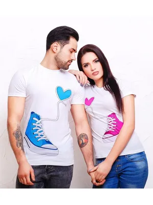 Футболки для двоих влюбленных с сердцем, стильные синие парные футболки для  пар (Сердце) (ID#1561877344), цена: 690 ₴, купить на Prom.ua