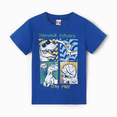 Купить синяя футболка с надписью для мальчика 5-6л/116, цены на Мегамаркет  | Артикул: 100053790569