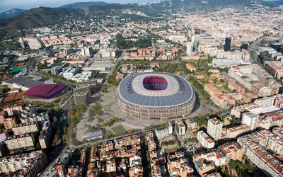 Скачать обои Барселона, Barcelona, Camp Nou, Камп Ноу, футбольный стадион,  раздел спорт в разрешении 1920x1080