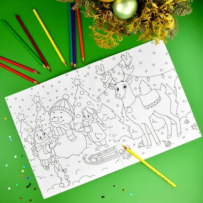 Раскраски Новый год в семье для детей: распечатать бесплатно или скачать