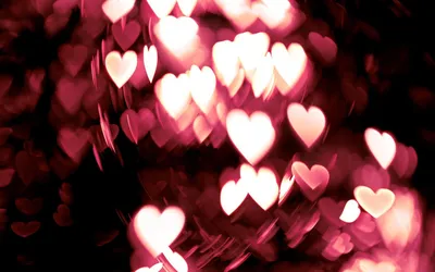 Блестящие сердца на День Святого Валентина 14 февраля - обои для рабочего  стола, картинки, фото