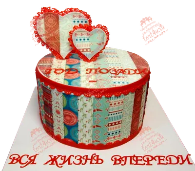 торт на ситцевую свадьбу (10) - купить на заказ с фото в Москве