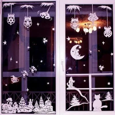 Как украсить окно на Новый год (трафареты) - идеи для ремонта от портала  НайдиДом.