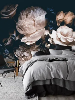 Ткань шелк матовый с эластаном бежевые цветы на черном фоне 1091 - купить  по выгодной цене в интернет магазине Tkanitalia.ru| Tkanitalia