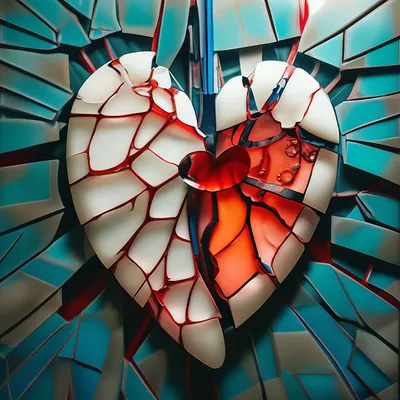 Рисунки на тему разбитое сердце - 72 фото