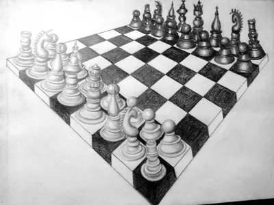 Рисунки на шахматную тему - 83 фото