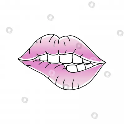 Шаблон губ, розовые губы, нарисованный, рука, люди png | PNGWing