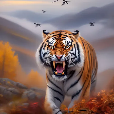 Мультяшный нарисованный тигр - 66 фото