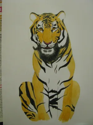 Шторы JoyArty с фотопечатью \"Нарисованный тигр\" из сатена, 290х265 см -  купить в joy-joy, цена на Мегамаркет